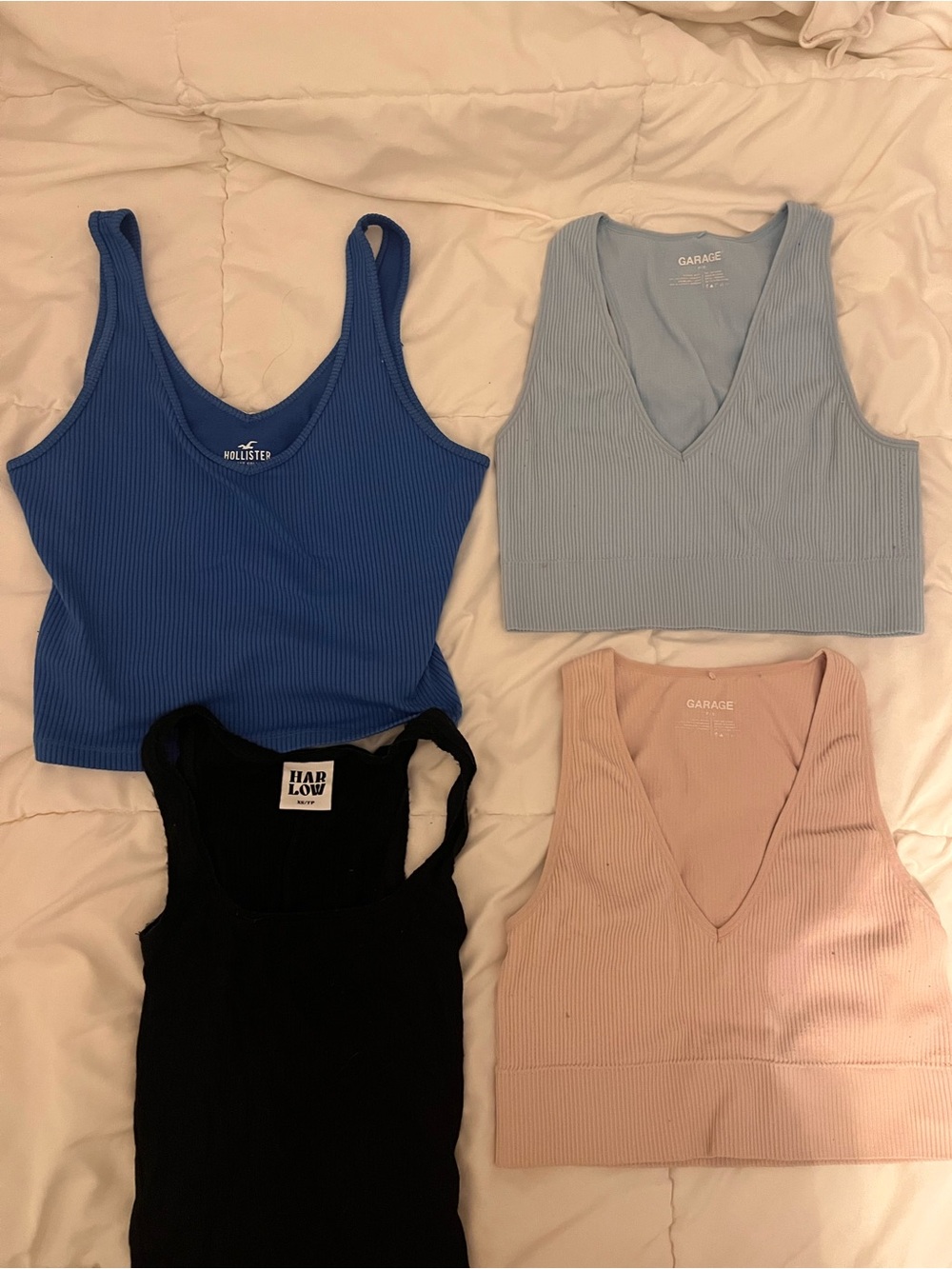 Bundle of 4 Tank Tops- garage, Hollister, harlow